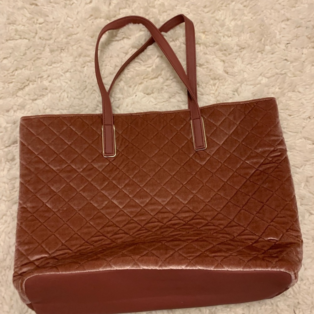 velvet blush pink bag